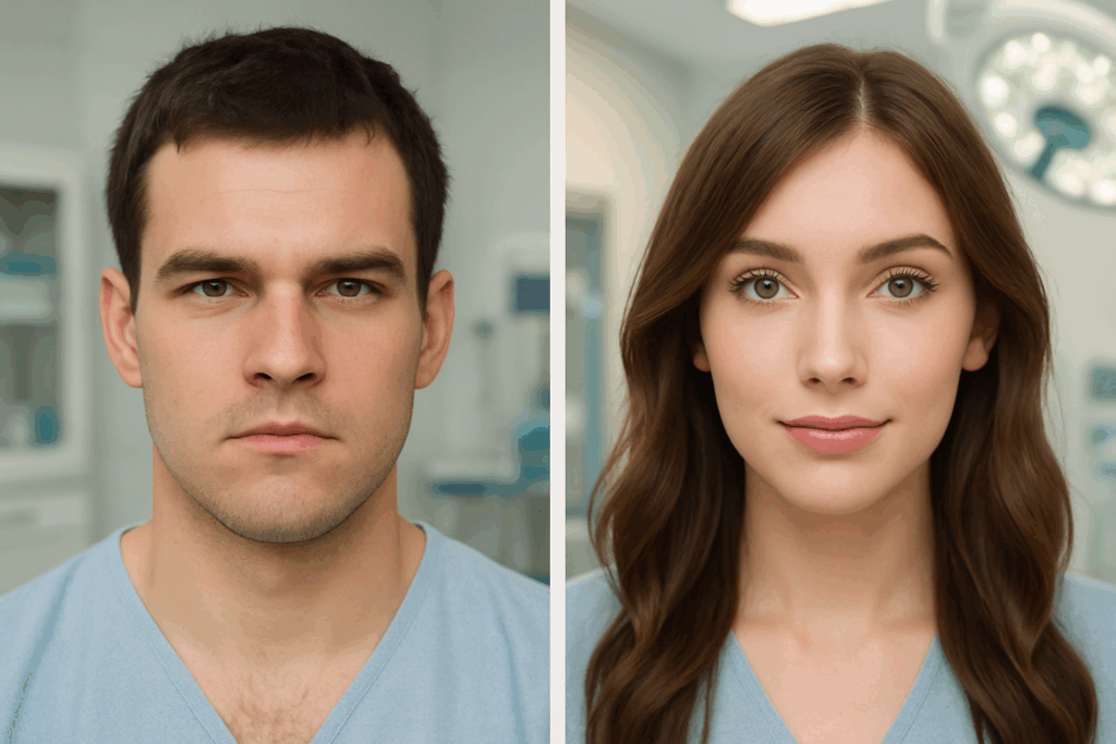 Avant et après la chirurgie de féminisation du visage en Tunisie : transformation d’un visage masculin en traits féminins doux et harmonieux
